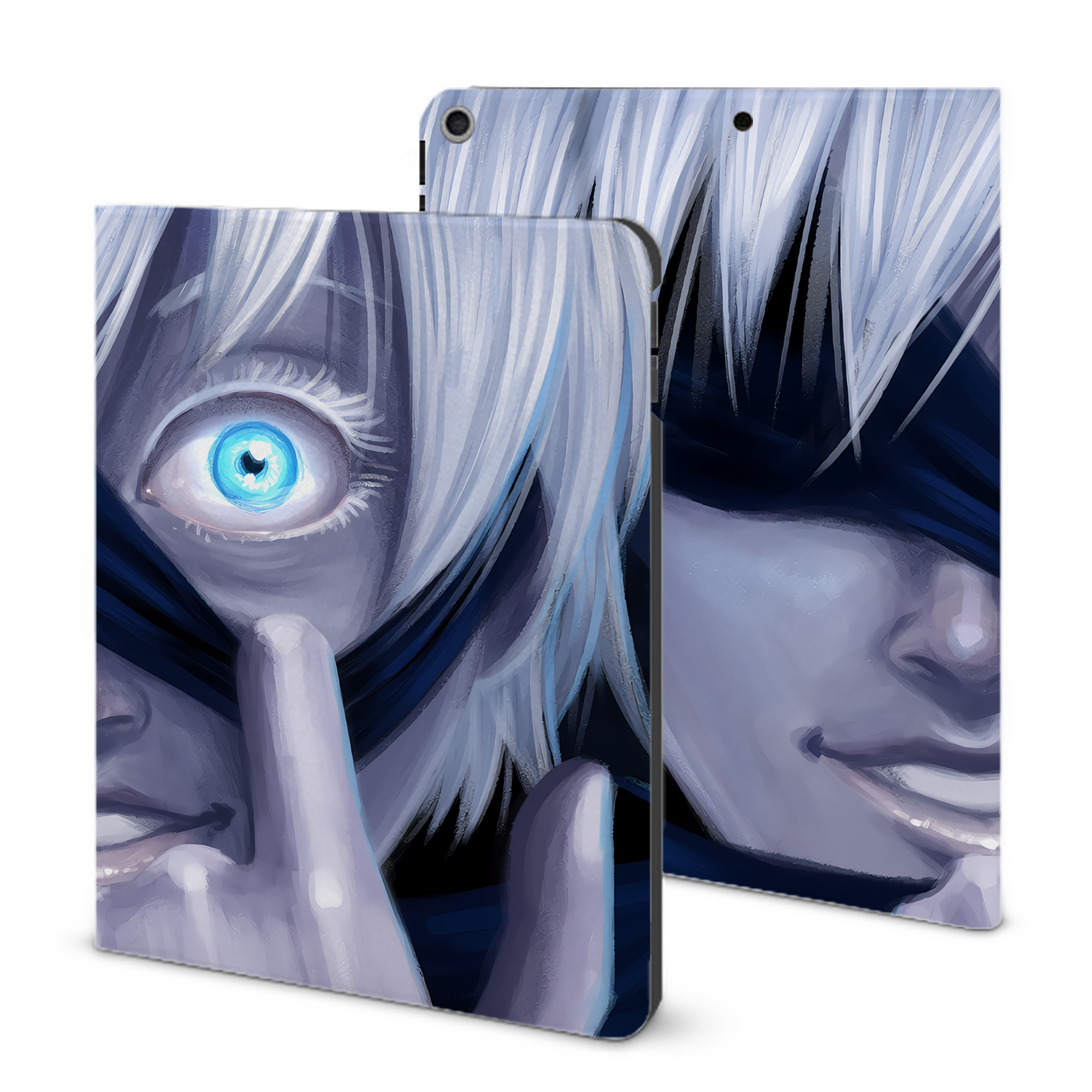 （画像用） 呪術廻戦 Jujutsu Kaisen IPad ケース ブック型 PUレザー TPU 耐衝撃 軽量 薄型 ペン収納なし 全面保護 IPad 各モデル対応